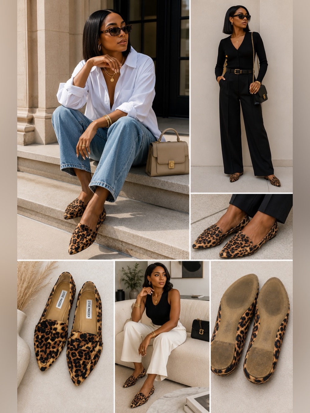 🐆 Steve Madden JAINNA Leopard Pointed-Toe Loafer Flats | 8.5 ✨